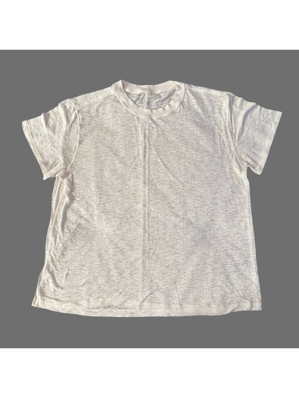 Lululemon All Yours Tee Short Sleeve Limited Edition Sheer Heather White Sz8/10